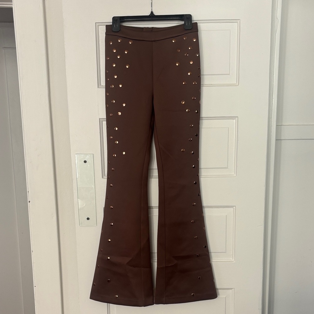 Cynthia Rowley Brown Flare Pants